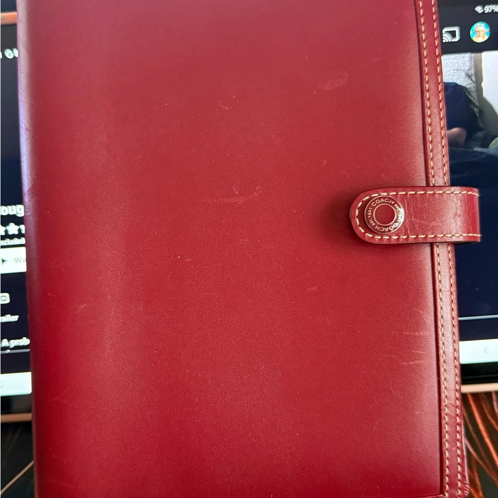 COACH Red Retired Notebook/Planner